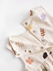 Teal Blue/ Pink/ Whire Seaside Print Baby Vest Rompers 3 Pack - Image 14 of 16