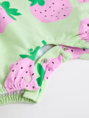 Multi Bright Fruit Baby Vest Rompers 3 Pack - Image 8 of 8