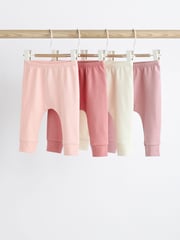Pink Plain Baby Leggings 4 Pack - Image 1 of 6