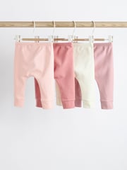 Pink Plain Baby Leggings 4 Pack - Image 2 of 6