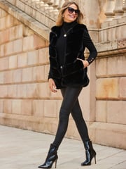 Sosandar Black Glitter Pointed Toe Ankle Boots - Image 2 of 5
