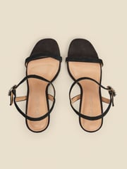 Sosandar Black Diamante And Suede Buckle Square Toe Sandals - Image 4 of 5
