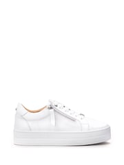 Moda In Pelle Abbiy Chunky Slab Sole Side Zip Lace Up Trainers - Image 1 of 4