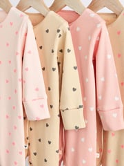 Pink 4 Pack Baby Footless Sleepsuits (0mths-3yrs) - Image 3 of 7
