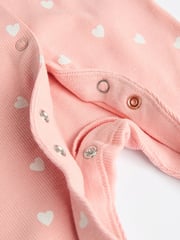 Pink 4 Pack Baby Footless Sleepsuits (0mths-3yrs) - Image 6 of 7