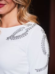 Sosandar White Embellished Detail Top - Image 5 of 5