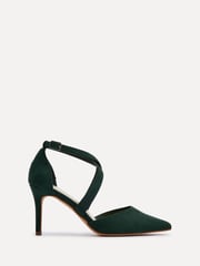 Linzi Green Runway Stiletto Court Heels With Crossover Front Strap - Image 3 of 6