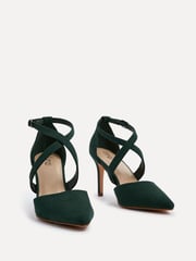 Linzi Green Runway Stiletto Court Heels With Crossover Front Strap - Image 4 of 6