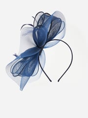 Lipsy Navy Blue Diamante Bow Fascinator Headband - Image 3 of 4