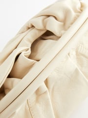 Bone Leather Bow Clutch Bag - Image 7 of 9