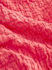 Pink Textured Twist Front Short Sleeve Top - Image 6 of 6