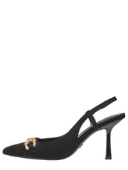 Lipsy Black Regular Fit Faux Suede Mid Heel Trim Slingback Court Shoe - Image 5 of 5