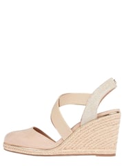 Lipsy Nude Pink Regular Fit Mid Heel Elastic Wedge Court Shoes - Image 5 of 5