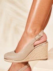 Lipsy Gold Mid Wedge Slingback Court Shoes - Image 4 of 4