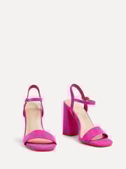 Linzi Pink Beverley Square Toe Block Heeled Sandals - Image 3 of 5
