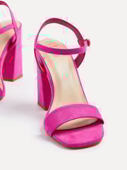 Linzi Pink Beverley Square Toe Block Heeled Sandals - Image 5 of 5