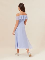 Lipsy Blue Cold Shoulder Maxi Occasion Dress (10-16yrs) - Image 3 of 4