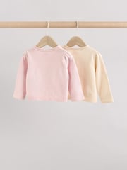 Pink/Neutral 100% Cotton Cardigans 2 Pack (0mths-3yrs) - Image 2 of 10