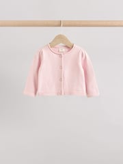 Pink/Neutral 100% Cotton Cardigans 2 Pack (0mths-3yrs) - Image 3 of 10