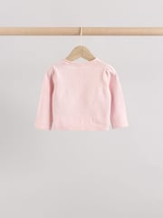 Pink/Neutral 100% Cotton Cardigans 2 Pack (0mths-3yrs) - Image 4 of 10