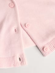 Pink/Neutral 100% Cotton Cardigans 2 Pack (0mths-3yrs) - Image 9 of 10