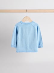 Blue 100% Cotton Cardigans 2 Pack (0mths-3yrs) - Image 5 of 9