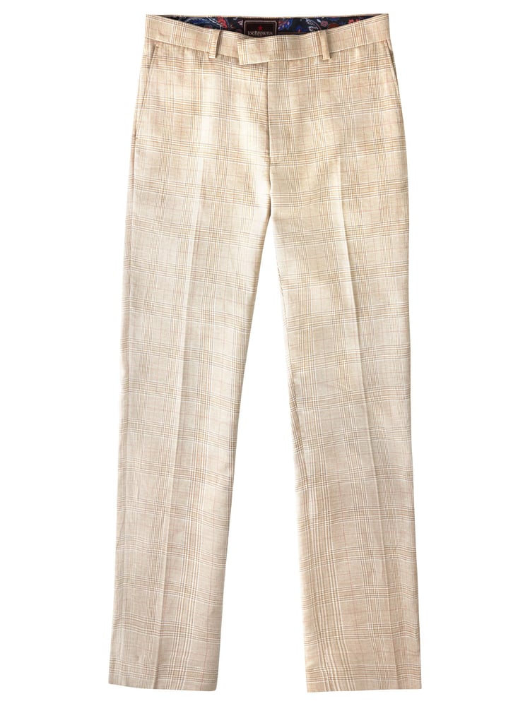 Joe Browns Cream Regular Fit Check Straight Leg Suit: Trousers - Image 5 of 5 Joe Browns Cream Regular Fit Check Straight Leg Suit: Trousers - Image 5 of 5