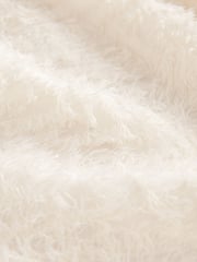 Ecru Cream Long Sleeve Textured Bubblehem Blouse - Image 6 of 7