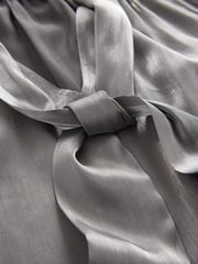 Silver Tie Neck Metallic Blouse - Image 8 of 8