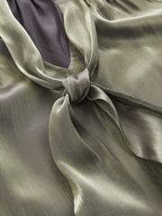 Gold Tie Neck Metallic Blouse - Image 8 of 8