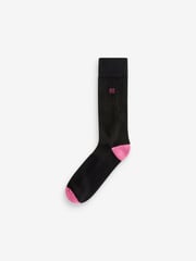 Schwarz, heller Absatz - 5er-Pack - Komfort-Socken mit gepolsterter Sohle - Bild 4 von 9