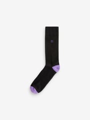Schwarz, heller Absatz - 5er-Pack - Komfort-Socken mit gepolsterter Sohle - Bild 5 von 9