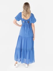 Shirring Front Tiered Midaxi Dress With Trim Detail - Image 2 of 4