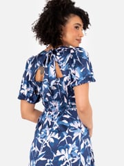 Lovedrobe Wrap Front Puff Sleeve Midaxi Dress - Image 4 of 5