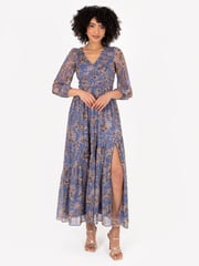 Lovedrobe Pink Wrap Front Maxi Dress With Elasticated Waist Detail - Image 1 of 6