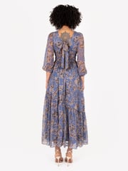 Lovedrobe Pink Wrap Front Maxi Dress With Elasticated Waist Detail - Image 3 of 6