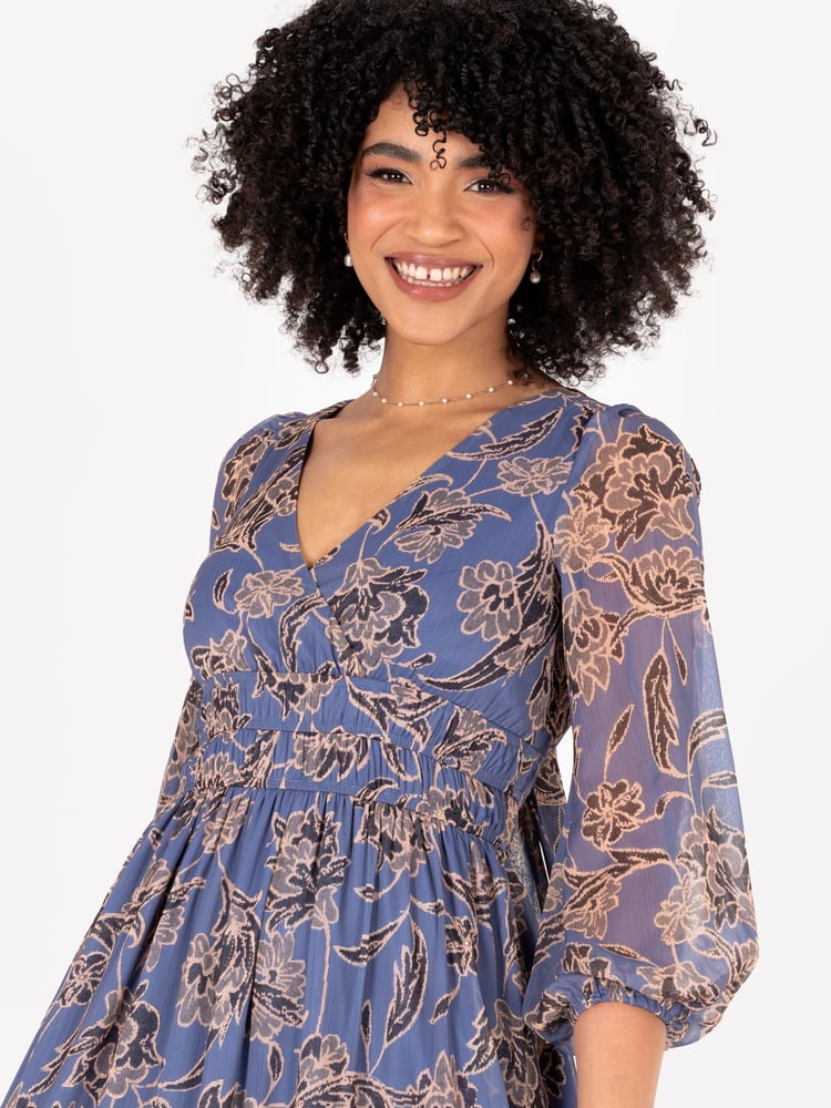 Lovedrobe Pink Wrap Front Maxi Dress With Elasticated Waist Detail - Image 6 of 6
