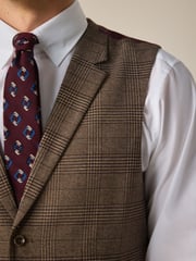 Neutral Trimmed Check Suit Waistcoat - Image 4 of 4