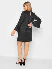 M&Co Silver Shimmer Bell Sleeve Dress - Image 3 of 4