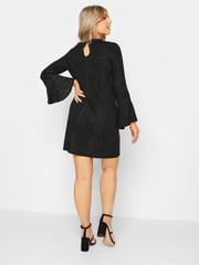 M&Co Black Shimmer Bell Sleeve Dress - Image 3 of 4