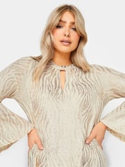 M&Co Gold Shimmer Bell Sleeve Dress - Image 5 of 5