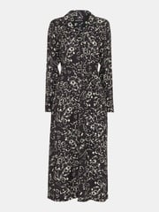 Whistles Scribble Bouquet Midi Black Dress - Image 5 of 5
