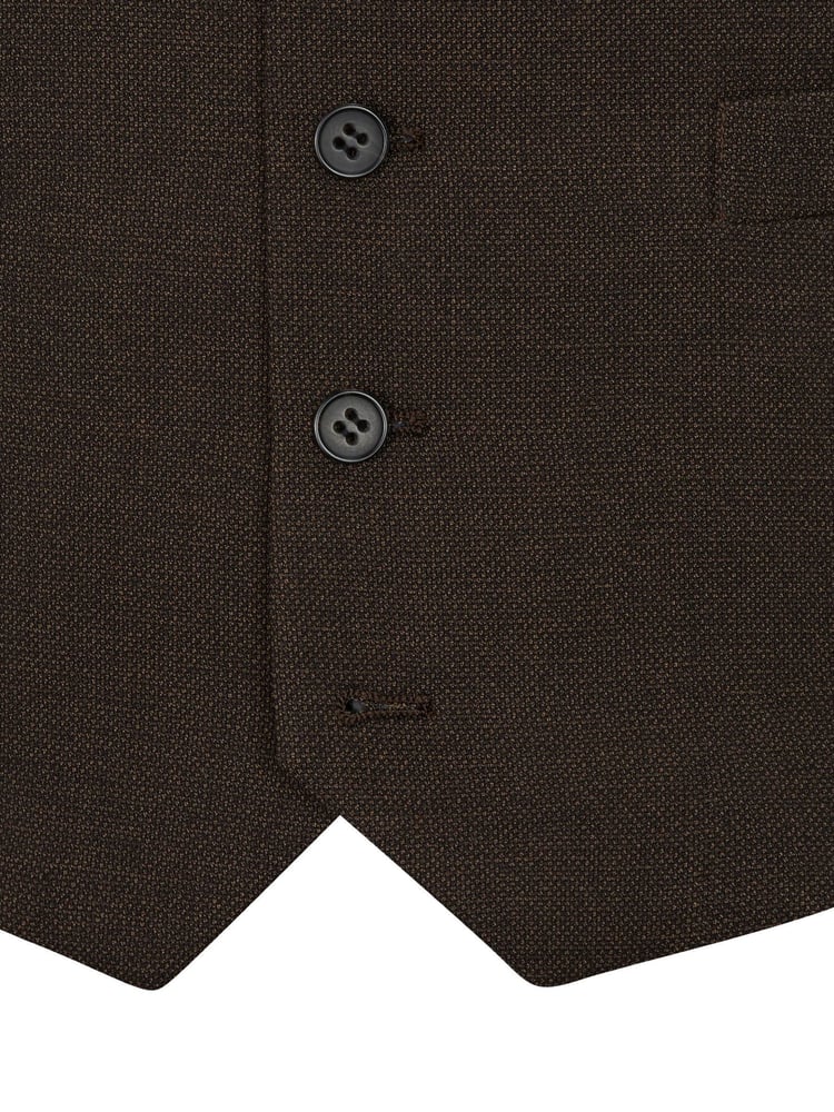 Skopes Brown Tailored Fit Harcourt Suit: Waistcoat - Image 4 of 4