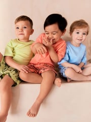 Multi Bright Dino 100% Cotton Short Woven Bottoms Pyjamas 3 Pack (9mths-12yrs) - Image 1 of 4
