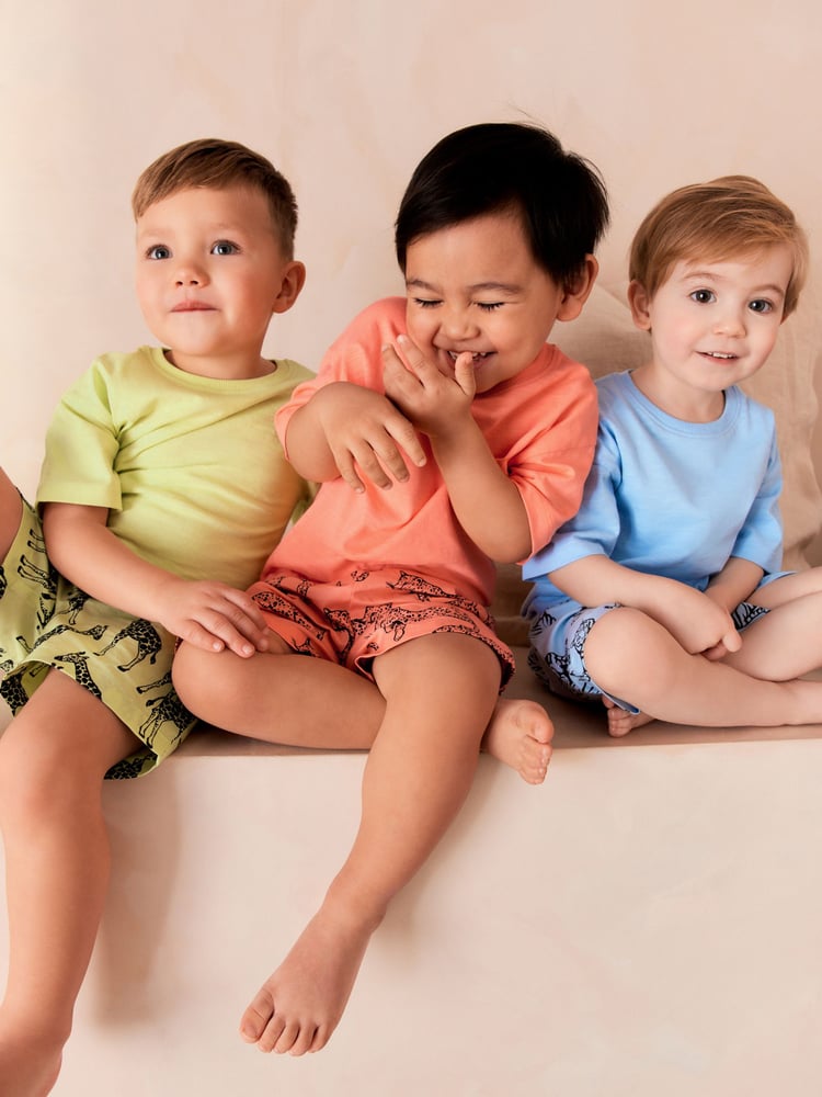Multi Bright Dino 100% Cotton Short Woven Bottoms Pyjamas 3 Pack (9mths-12yrs) - Image 1 of 4 Multi Bright Dino 100% Cotton Short Woven Bottoms Pyjamas 3 Pack (9mths-12yrs) - Image 1 of 4