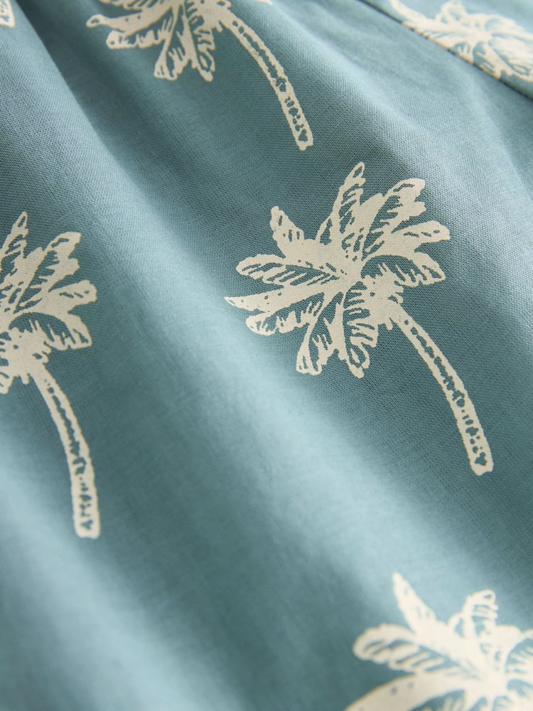 Green/Blue Pineapple Palm Tree 100% Cotton Short Woven Bottoms Pyjamas 3 Pack (9mths-12yrs) - Image 10 of 10 Green/Blue Pineapple Palm Tree 100% Cotton Short Woven Bottoms Pyjamas 3 Pack (9mths-12yrs) - Image 10 of 10