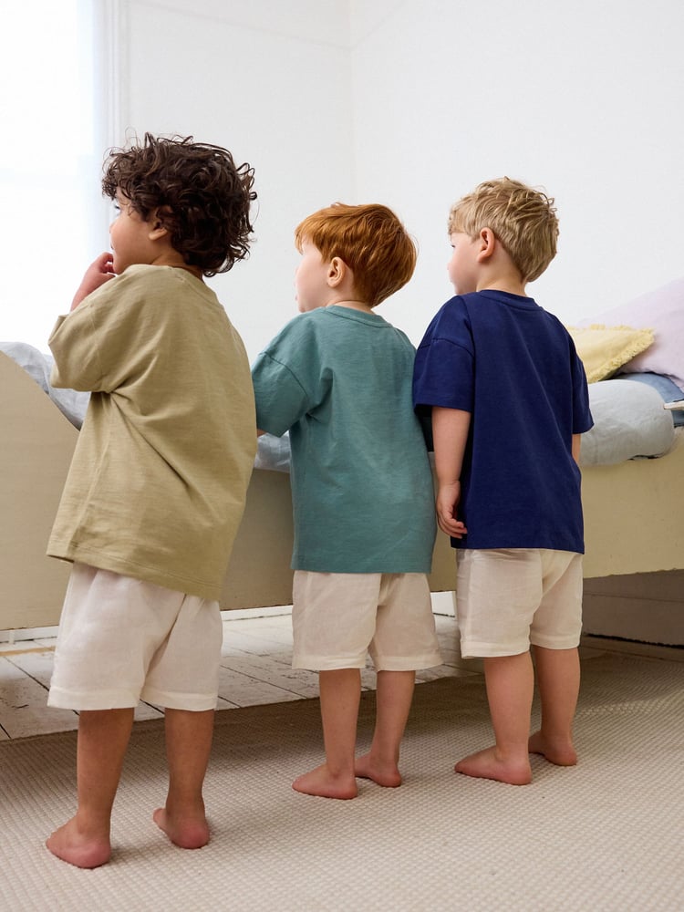 Green/Blue Pineapple Palm Tree 100% Cotton Short Woven Bottoms Pyjamas 3 Pack (9mths-12yrs) - Image 2 of 10 Green/Blue Pineapple Palm Tree 100% Cotton Short Woven Bottoms Pyjamas 3 Pack (9mths-12yrs) - Image 2 of 10