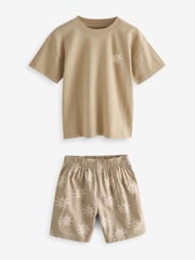 Green/Blue Pineapple Palm Tree 100% Cotton Short Woven Bottoms Pyjamas 3 Pack (9mths-12yrs) - Image 8 of 10