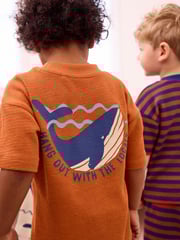 Rust/Navy Textured Whale Short Pyjamas 3 Pack (9mths-10yrs) - Image 5 of 8