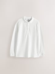 Clarks White Boys 100% Cotton Polo Shirts 2 Pack - Image 2 of 2
